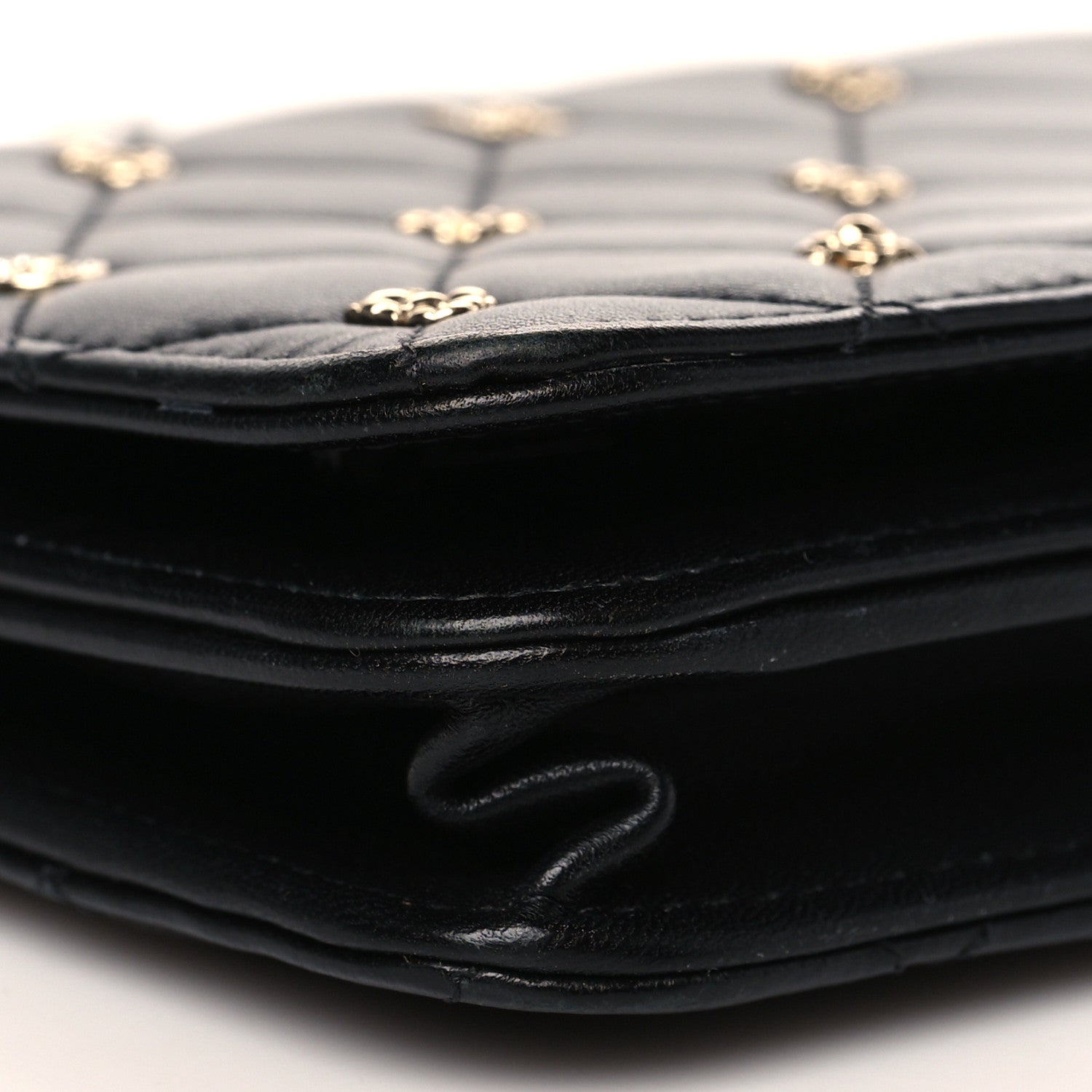 Chanel Lambskin Quilted All About Chanel Wallet On Chain WOC Black 10 of 13