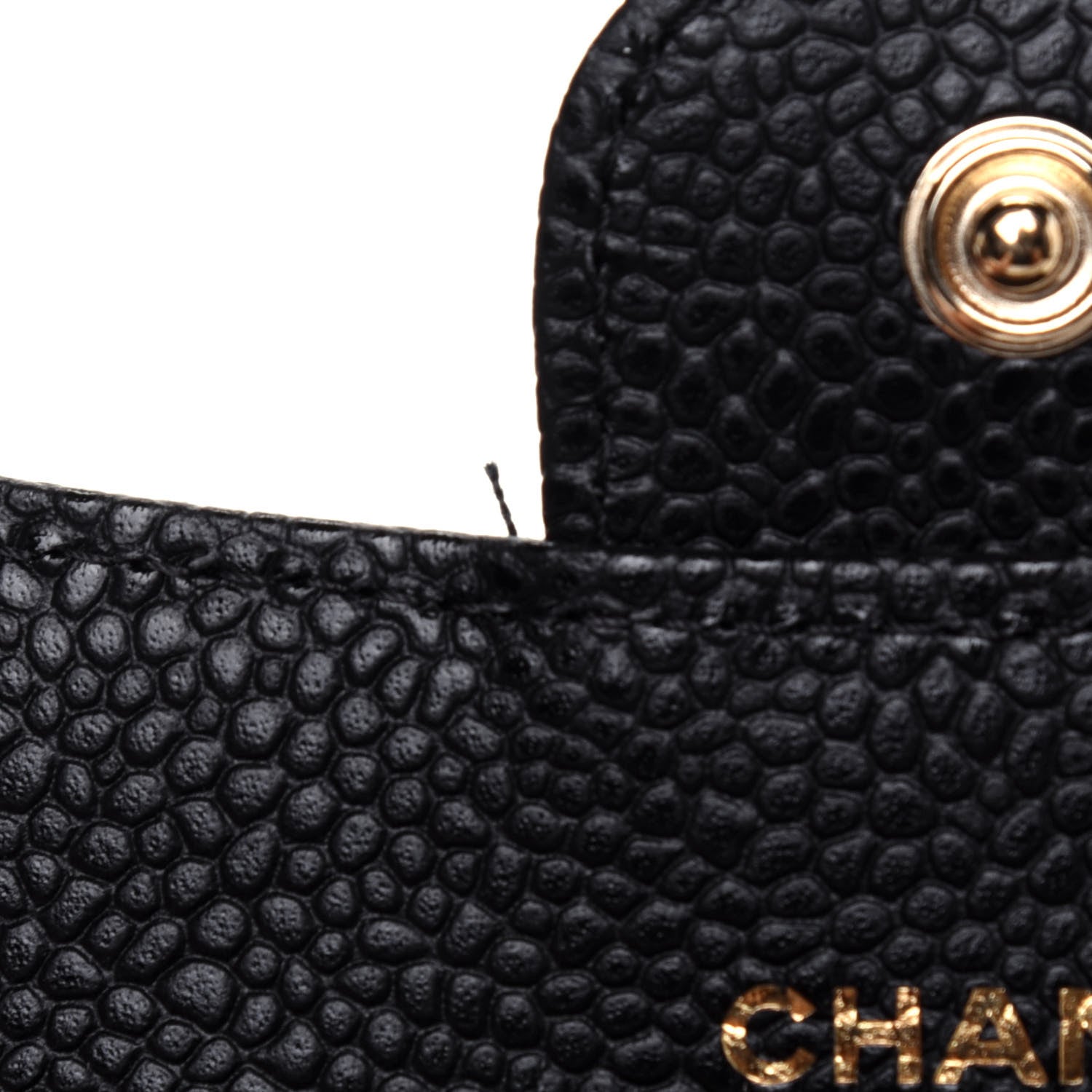 Chanel Caviar Quilted Flap Card Holder Wallet Black 9 of 13