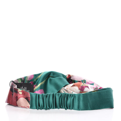 Gucci Silk Blooms Print Duchesse Headband Grass 3 of 6