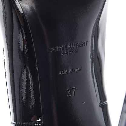 Saint Laurent Patent Paris 110 Escarpin Thorn Pumps 37 Black 8 of 11