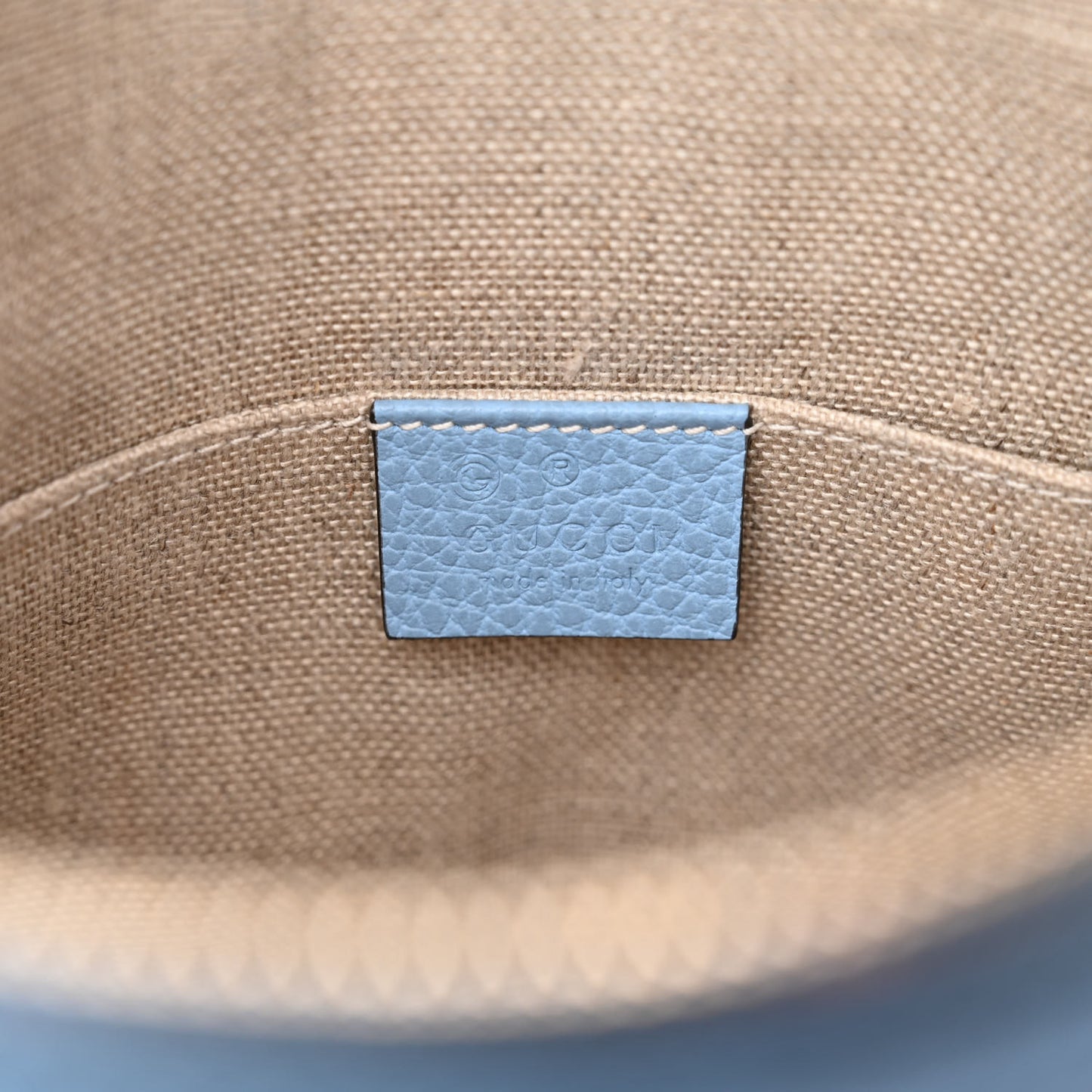 Dollar Calfskin Small GG Charm Dome Bag Mineral Blue
