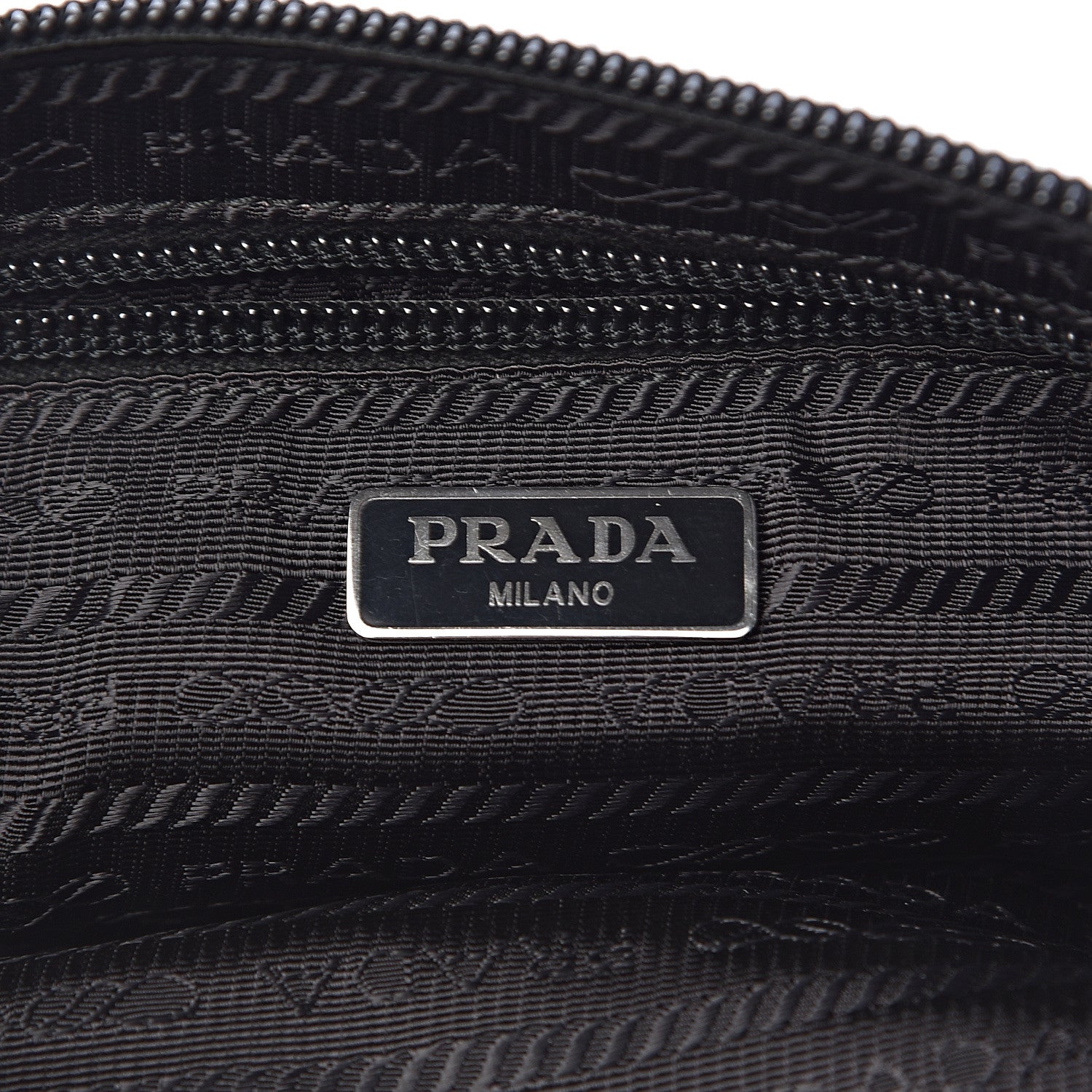 Prada Tessuto Nylon Vela Wristlet Black 6 of 7