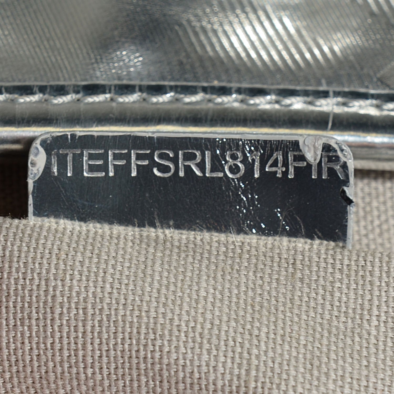 Burberry Patent Check Embossed Ember Tote Silver 8 of 8