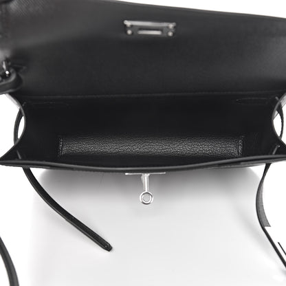 Hermes Epsom Kelly Depeches 25 Pouch Black 5 of 8