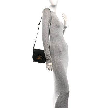 Celine Shiny Calfskin Besace Clea Triomphe Black 2 of 9