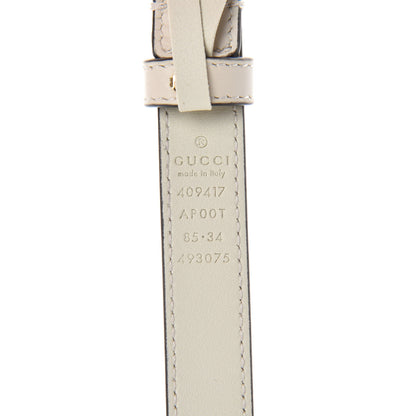 Gucci Calfskin Double G 20mm Belt 85 34 Mystic White 3 of 3