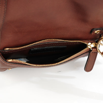 Burberry Prorsum Calfskin Embellished Nasmyth Clutch Dark Brown Bright Yellow 5 of 8