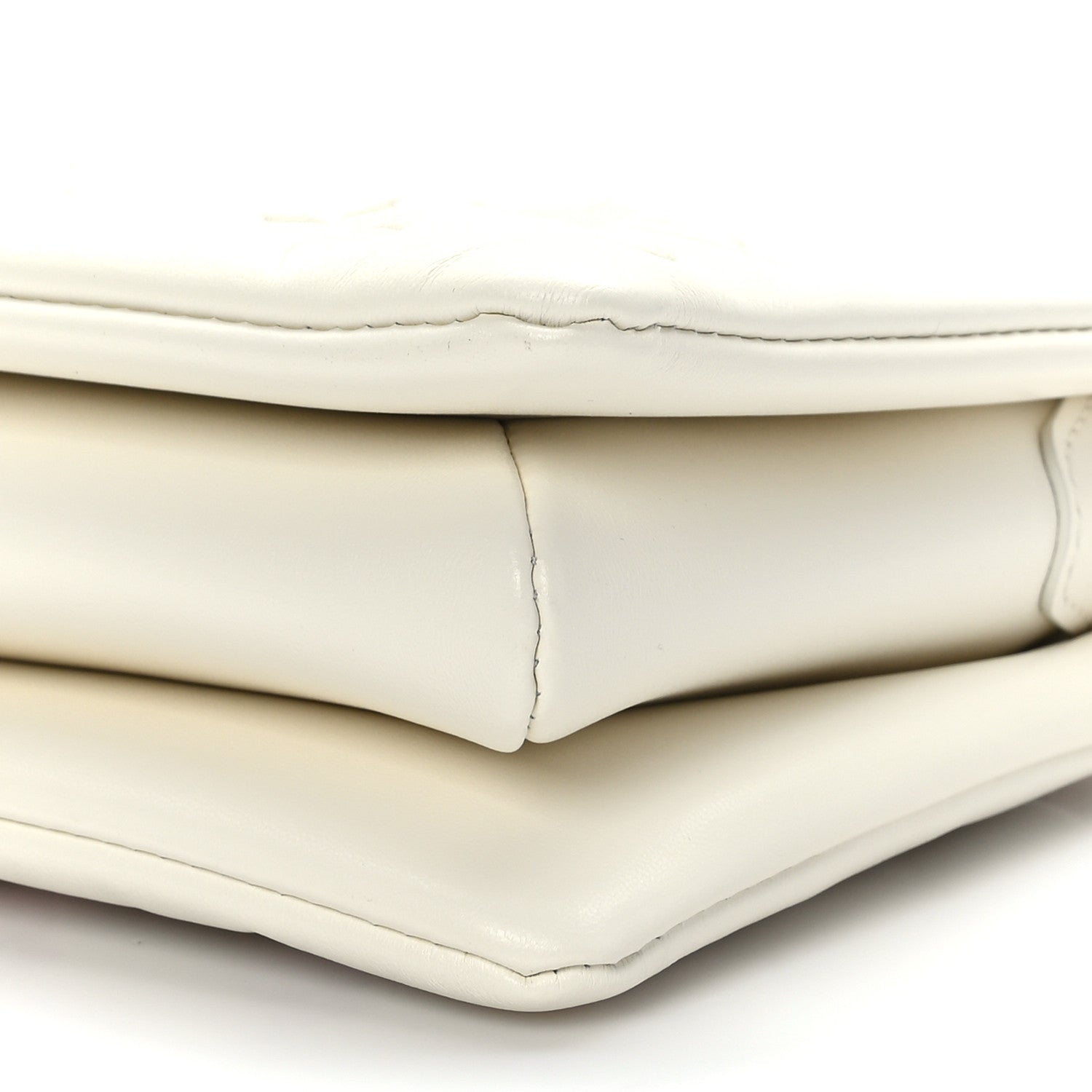 Louis Vuitton Lambskin Embossed Monogram Coussin PM White Multi 9 of 9