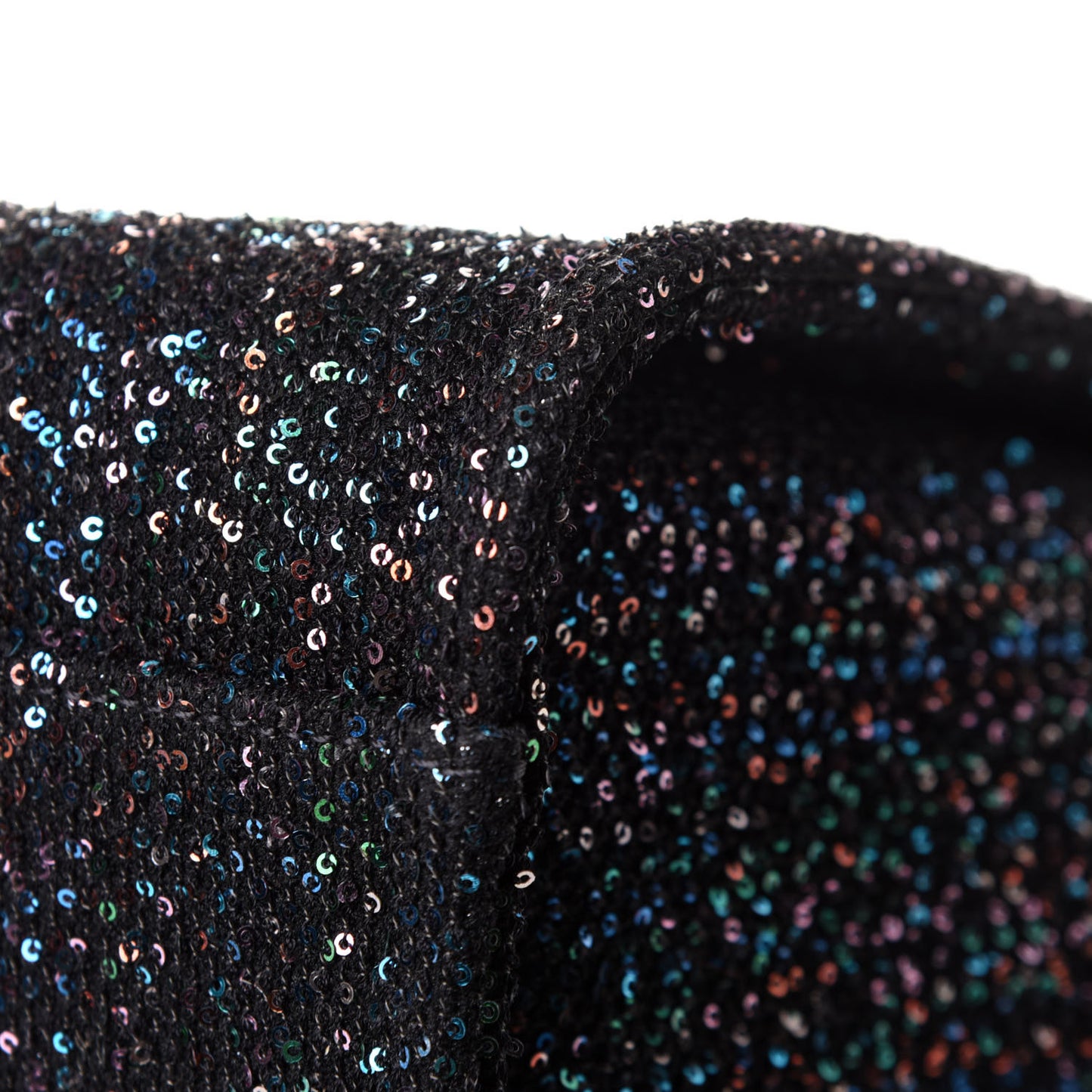 Calfskin Sequin Medium Deauville Tote Black