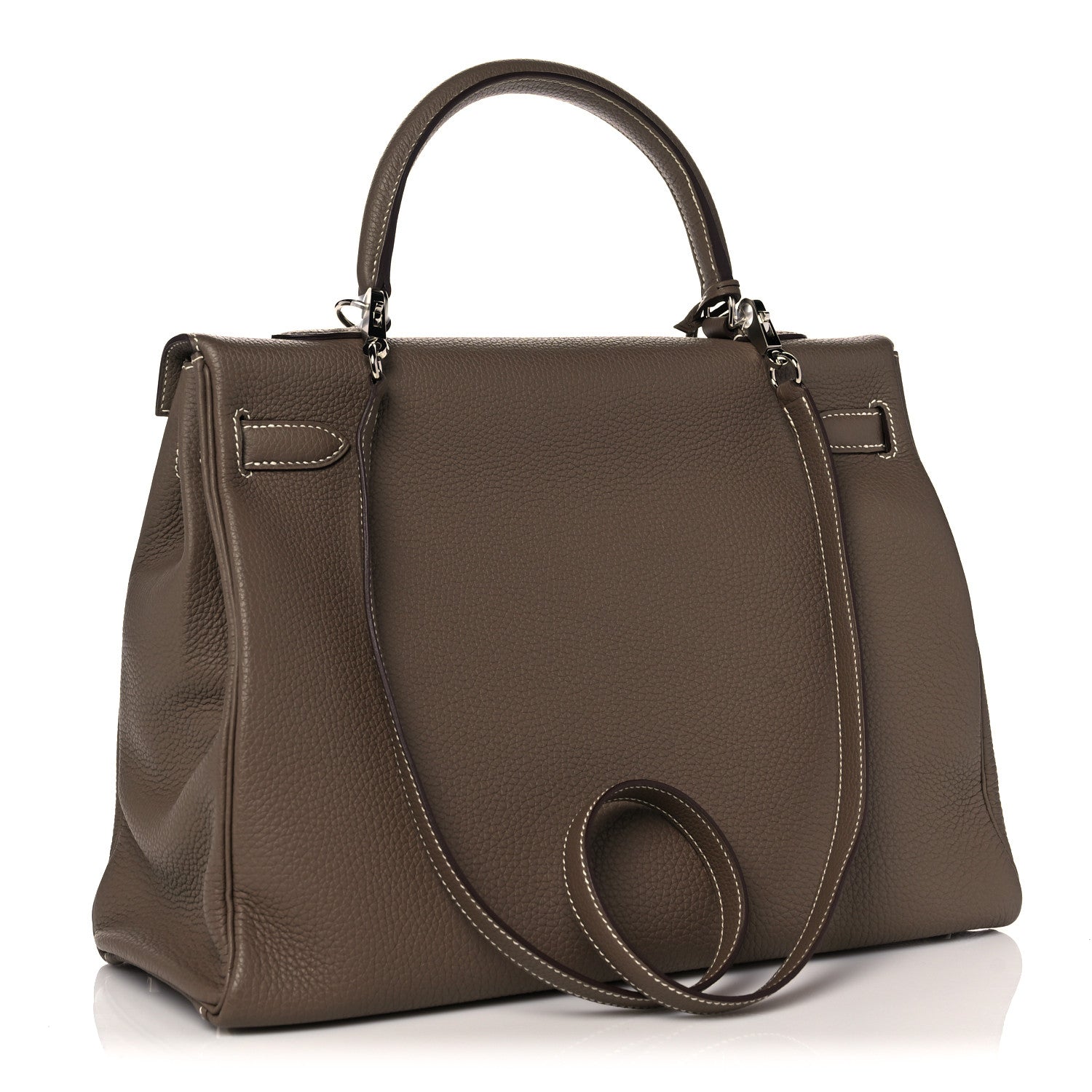 Hermes Togo Kelly Retourne 35 Etoupe 3 of 10
