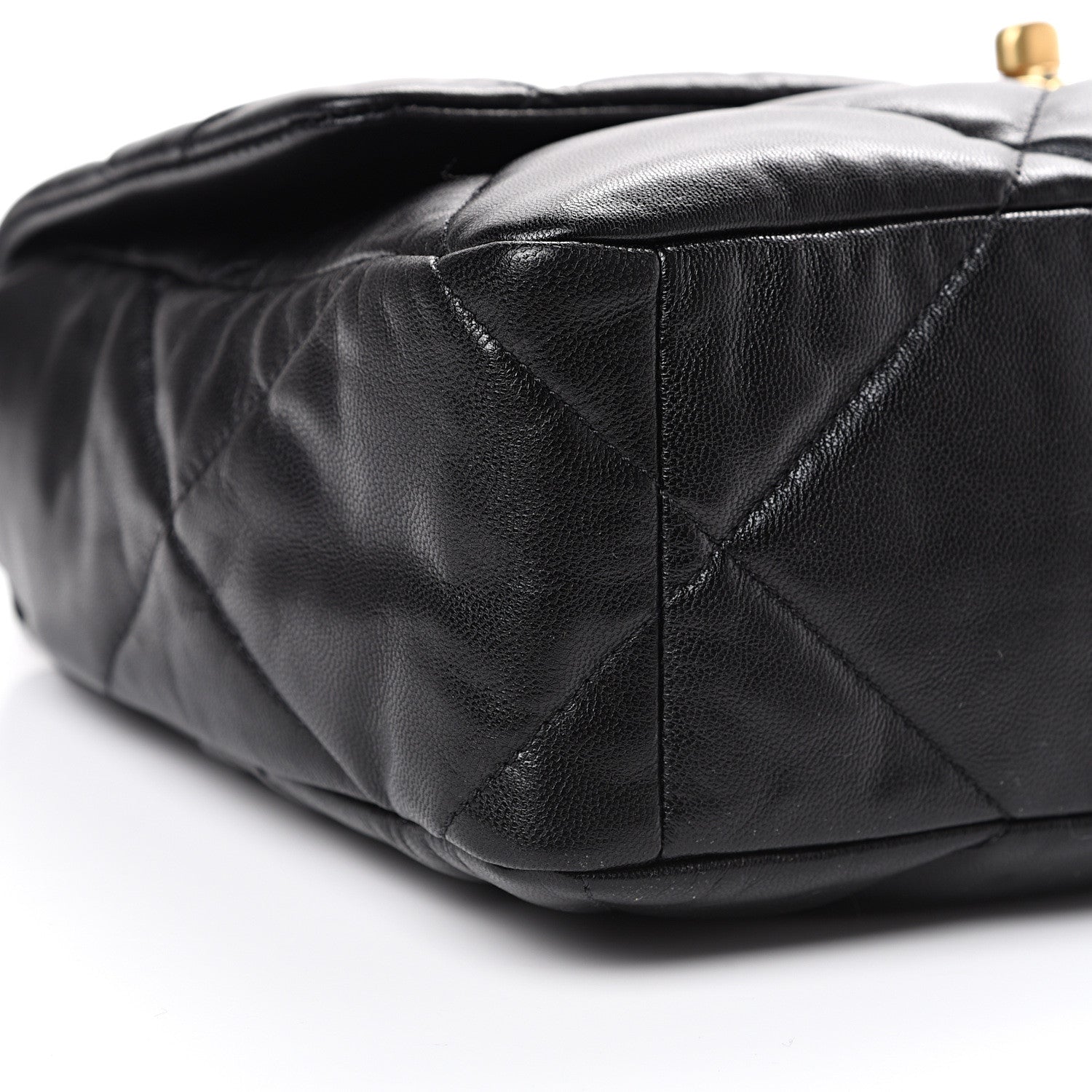 Chanel Goatskin Quilted Large 19 Flap Black 8 of 10