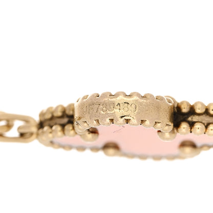 Van Cleef & Arpels 18K Yellow Gold Carnelian 5 Motifs Vintage Alhambra Bracelet 4 of 4