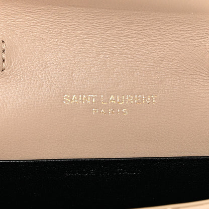 Saint Laurent Lambskin Quilted Monogram Micro Gaby Crossbody Bag Beige 6 of 18