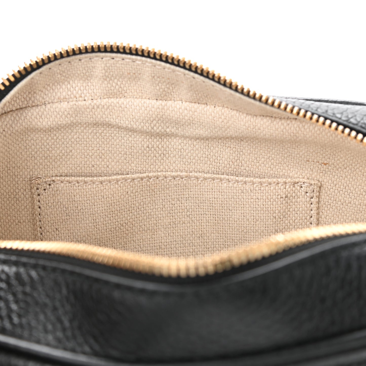 Pebbled Calfskin Small Soho Disco Bag Black