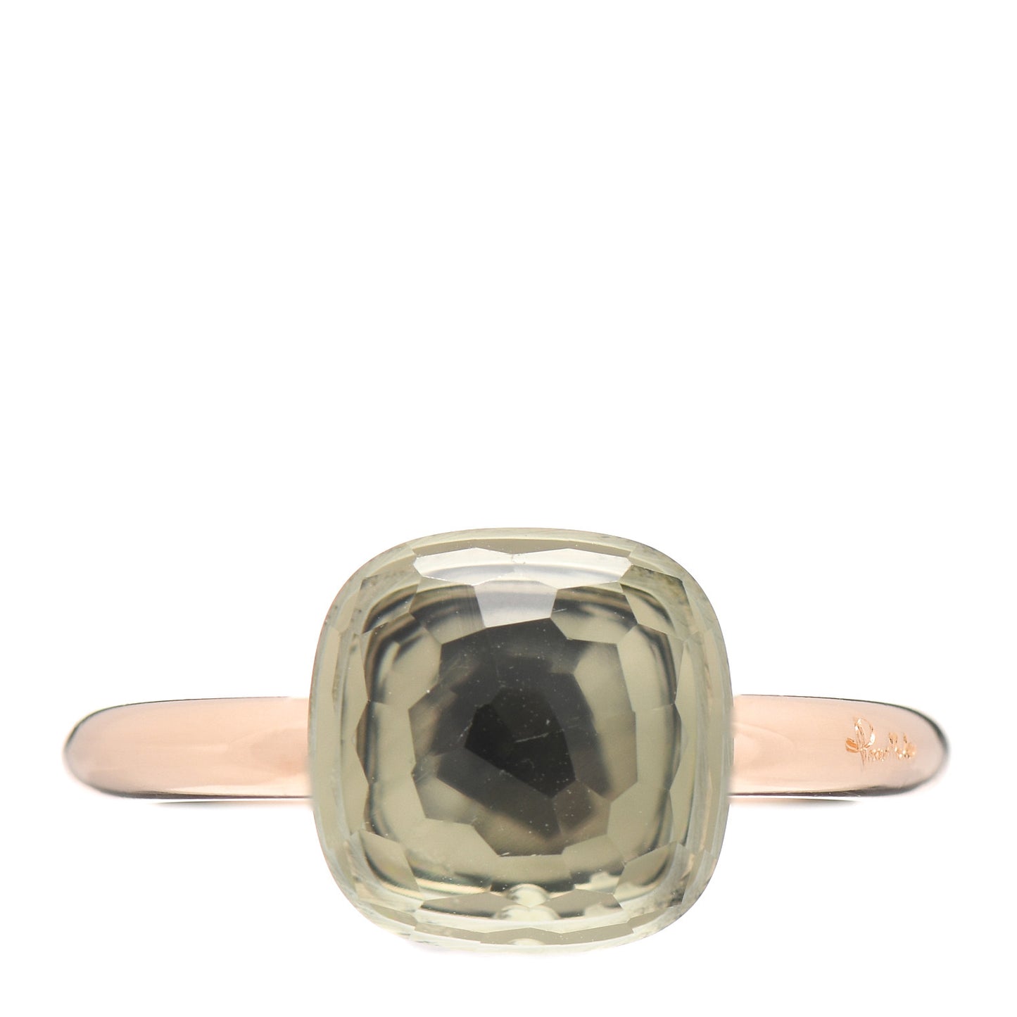 18K Rose Gold Prasiolite Classic Nudo Ring 49 4.75