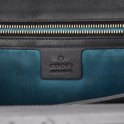 Gucci Suede Patent Web Dragon Embroidered Medium Ophidia Chain Shoulder Bag Blue Multicolor Black 9 of 11