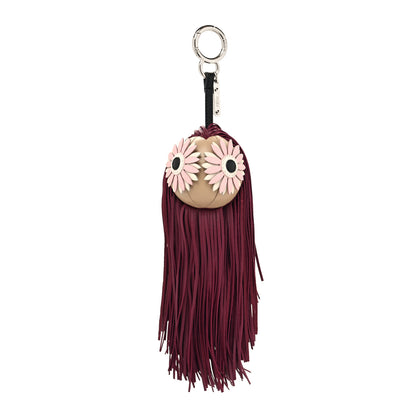 Fendi Nappa Eyes Fringe Bag Bug Charm Bordeaux Multicolor 1 of 4