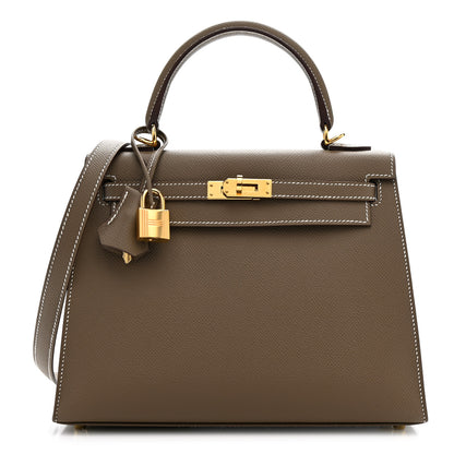 Hermes Epsom Kelly Sellier 25 Etoupe 1 of 11
