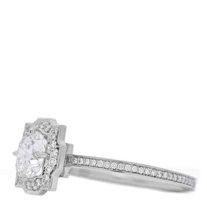 Harry Winston Platinum Diamond .71ct Belle Round Brilliant Micropave Ring 49 5 4 of 7