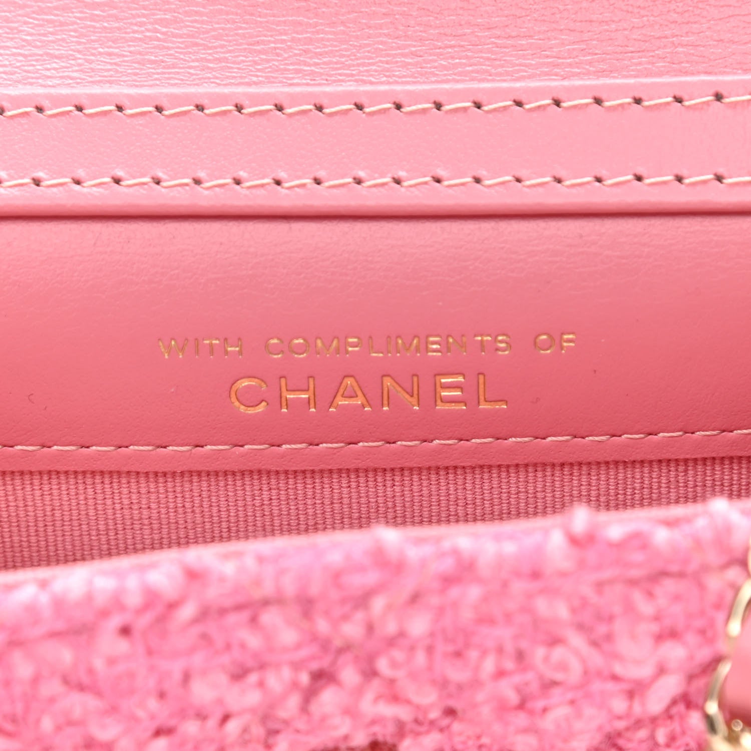 Chanel Tweed Quilted Flap Chain Waist Bag Pink 7 of 12