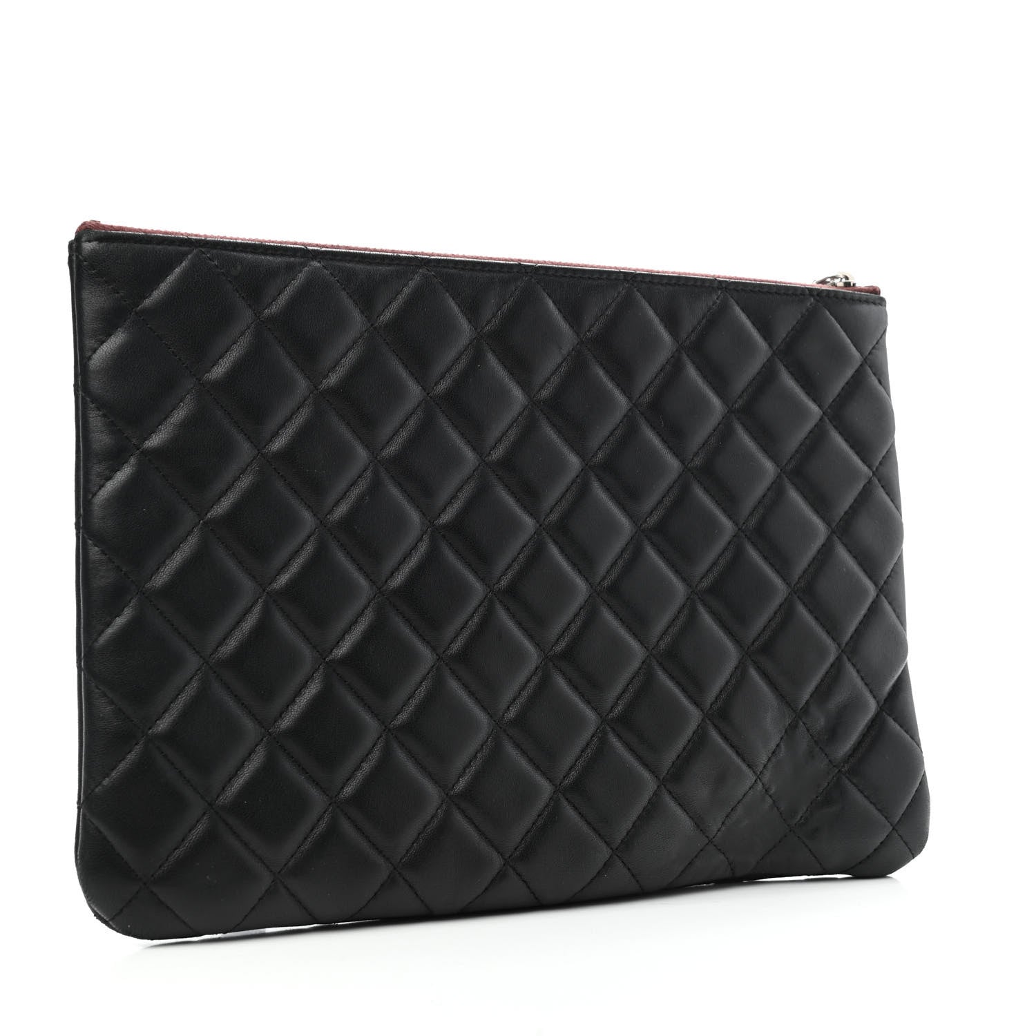Chanel Lambskin Quilted Medium Cosmetic Case Black 2 of 4
