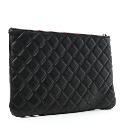 Chanel Lambskin Quilted Medium Cosmetic Case Black 2 of 4