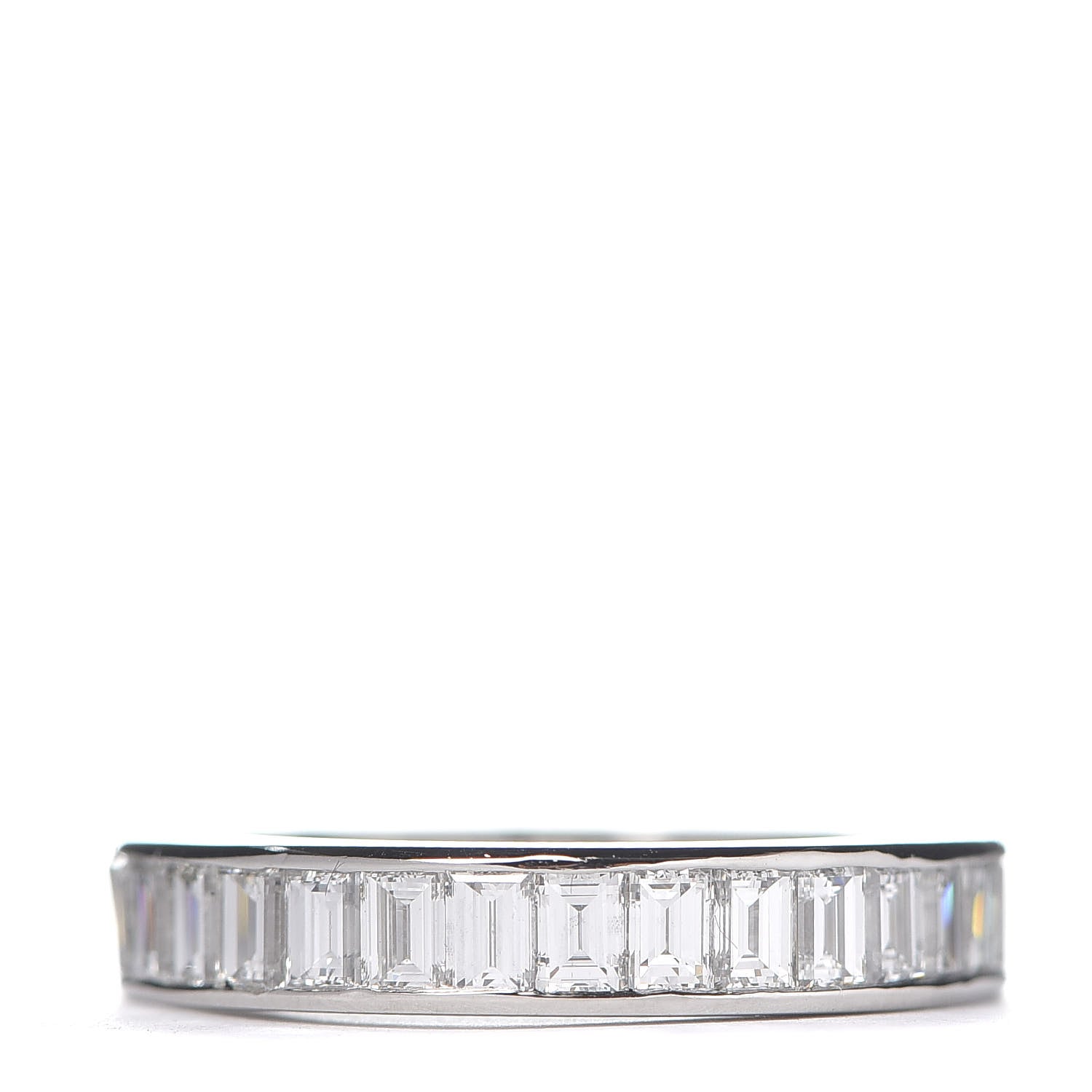 Tiffany Platinum Diamond 3mm Channel-Set Eternity Band Ring 51 5.75 1 of 5