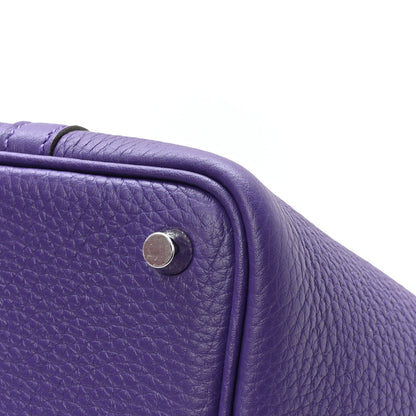 Hermes Taurillon Clemence Picotin Lock 18 PM Purple 12 of 13