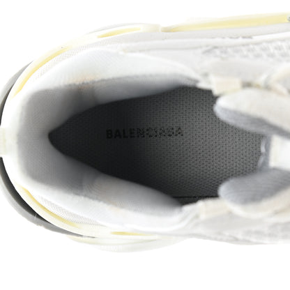 Balenciaga Fabric Mesh Bi-Color Womens Triple S Sneakers 37 White Metal Grey 7 of 11