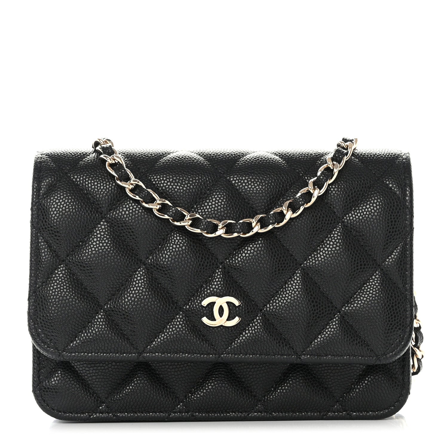 Chanel Caviar Quilted Mini Wallet On Chain WOC Black 1 of 10