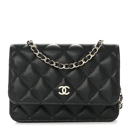 Chanel Caviar Quilted Mini Wallet On Chain WOC Black 1 of 10