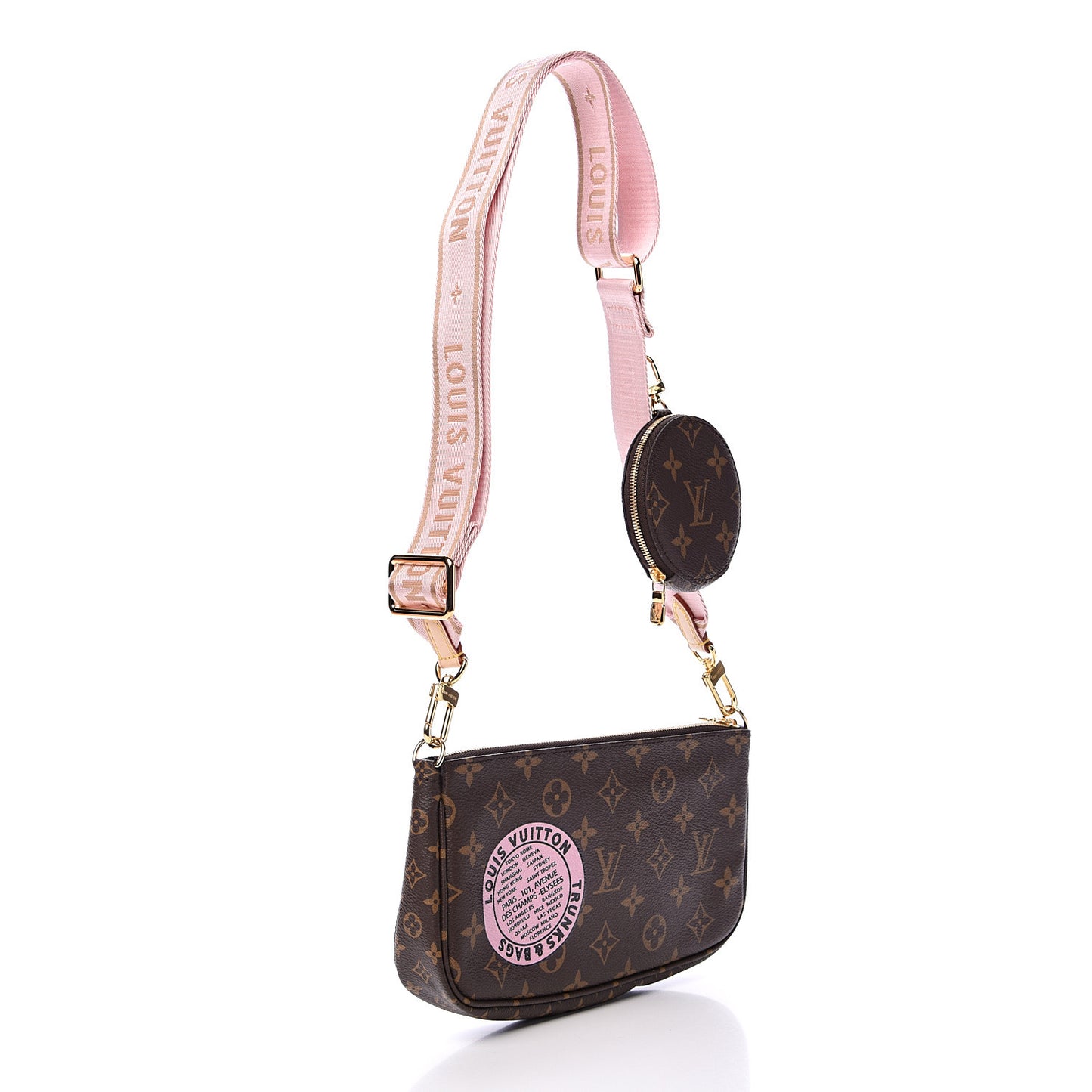 Monogram My LV World Tour Multi Pochette Accessories Rose Clair