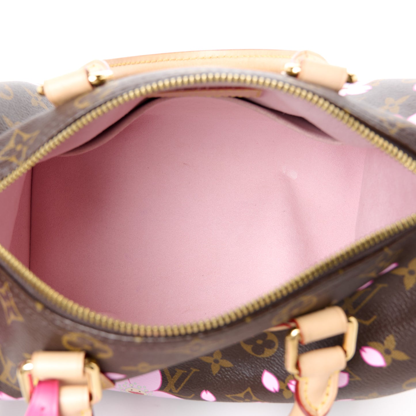 LV X TM Monogram Cherry Blossom Speedy Bandouliere 25 Sakura Brown