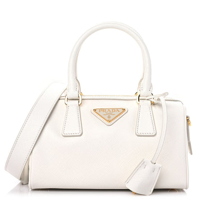 Prada Saffiano Lux Top Handle Crossbody Bag White 1 of 10