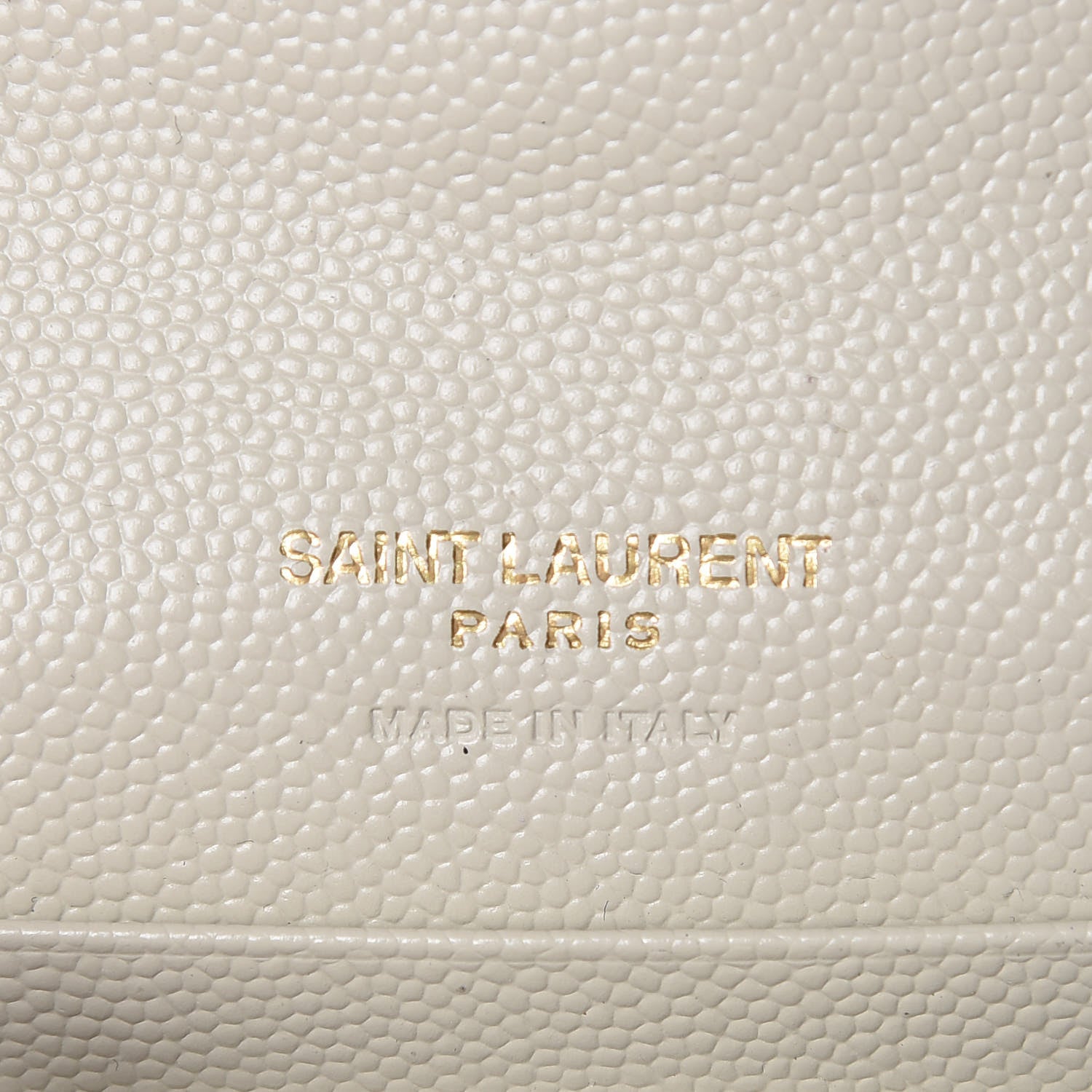 Saint Laurent Grain De Poudre Matelasse Chevron Small Monogram Envelope Wallet Crema Soft 6 of 11