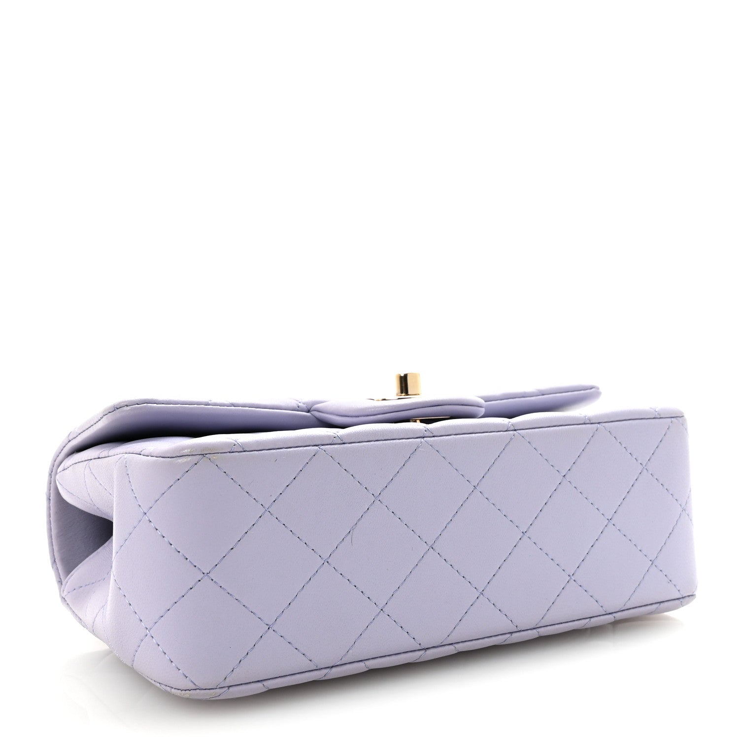 Chanel Lambskin Quilted Mini Top Handle Rectangular Flap Light Purple 4 of 10