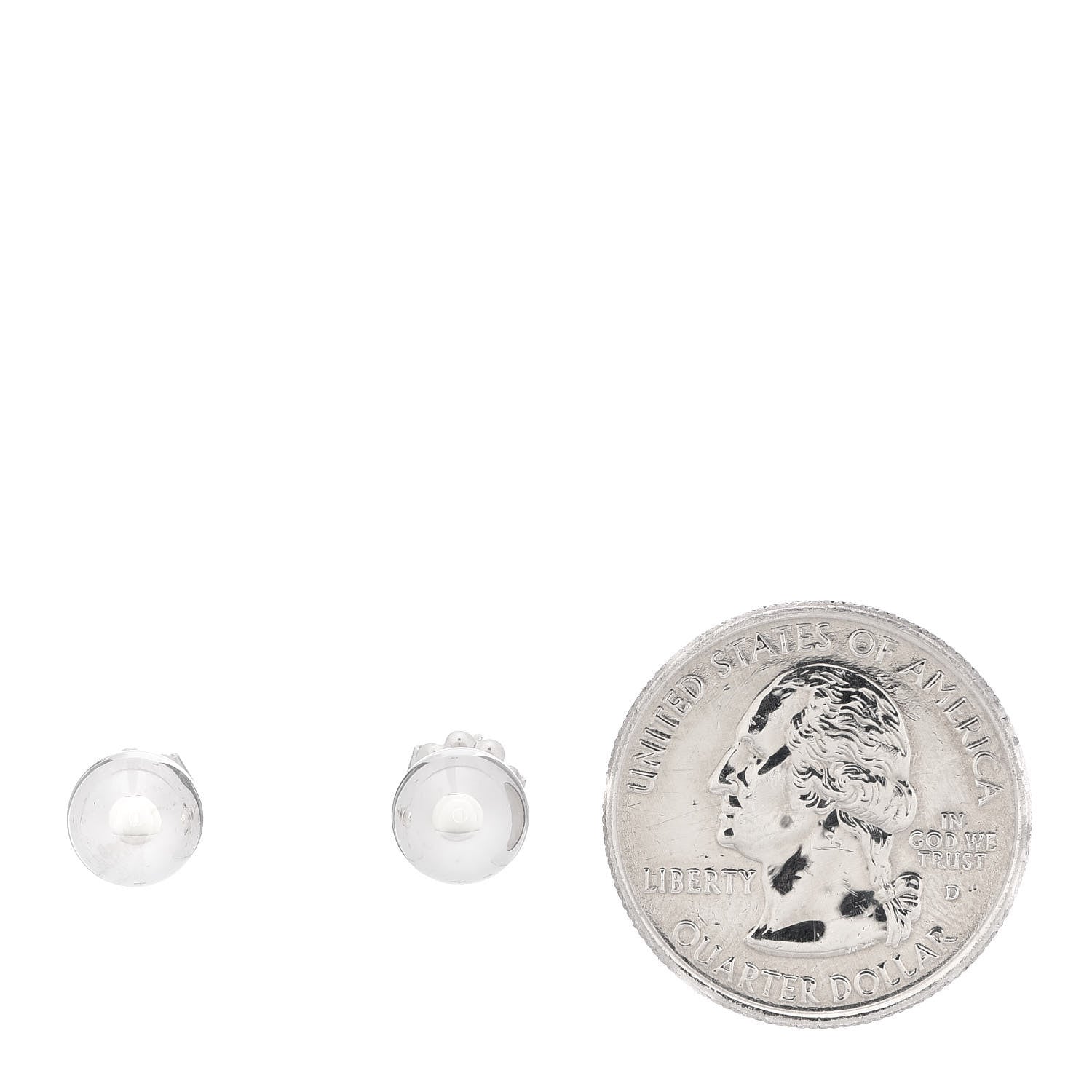 Tiffany Sterling Silver 8mm HardWear Ball Earrings 2 of 4
