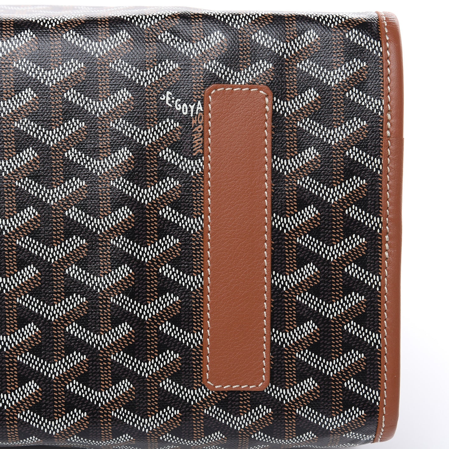 Goyardine Saint Leger Soft Briefcase Backpack Black Gold