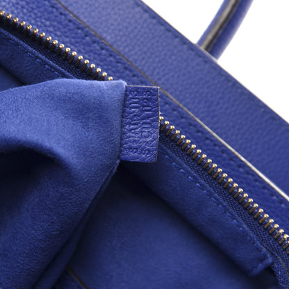 Celine Drummed Calfskin Mini Luggage Indigo 14 of 15