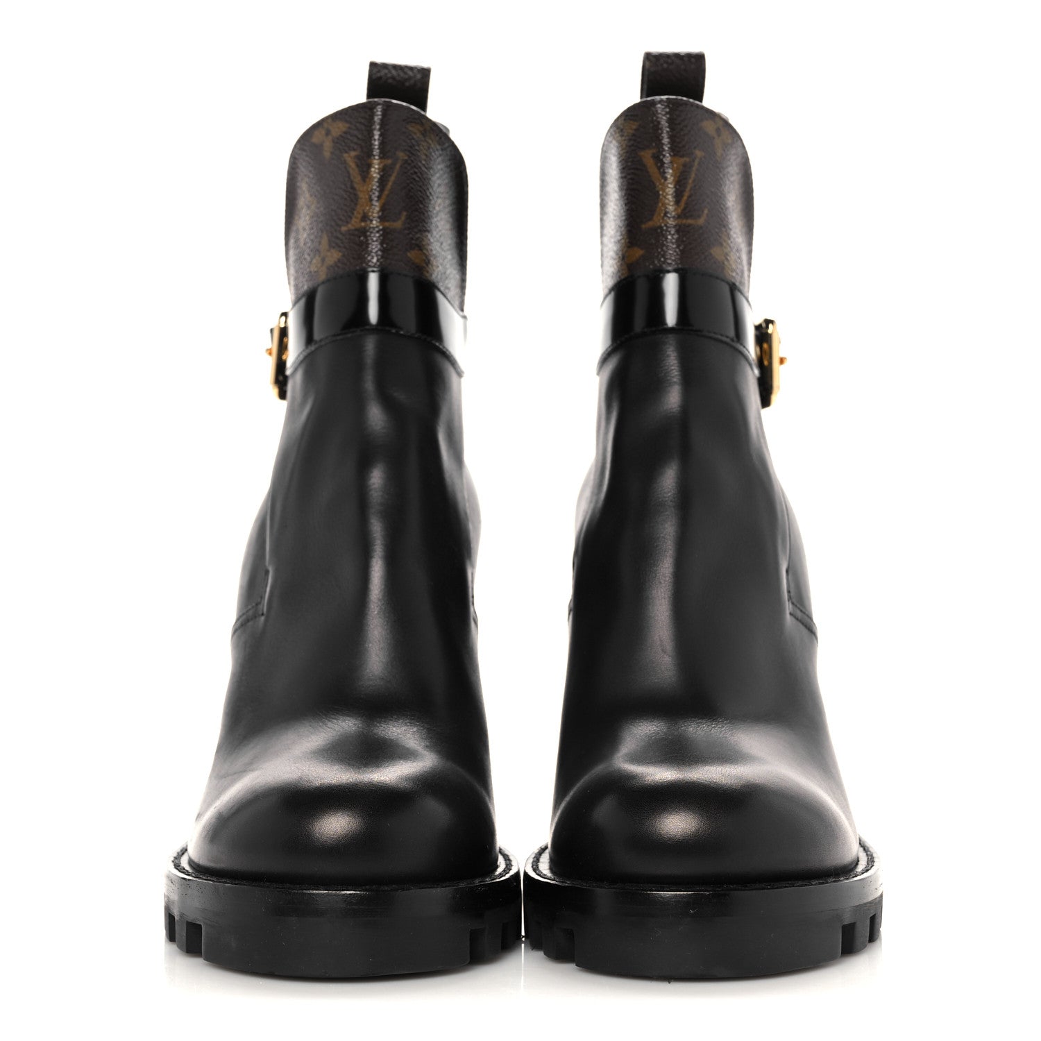 Louis Vuitton Calfskin Monogram Star Trail Ankle Boots 40 Black 2 of 12