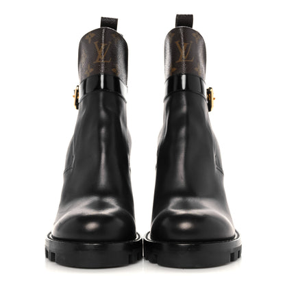 Louis Vuitton Calfskin Monogram Star Trail Ankle Boots 40 Black 2 of 12