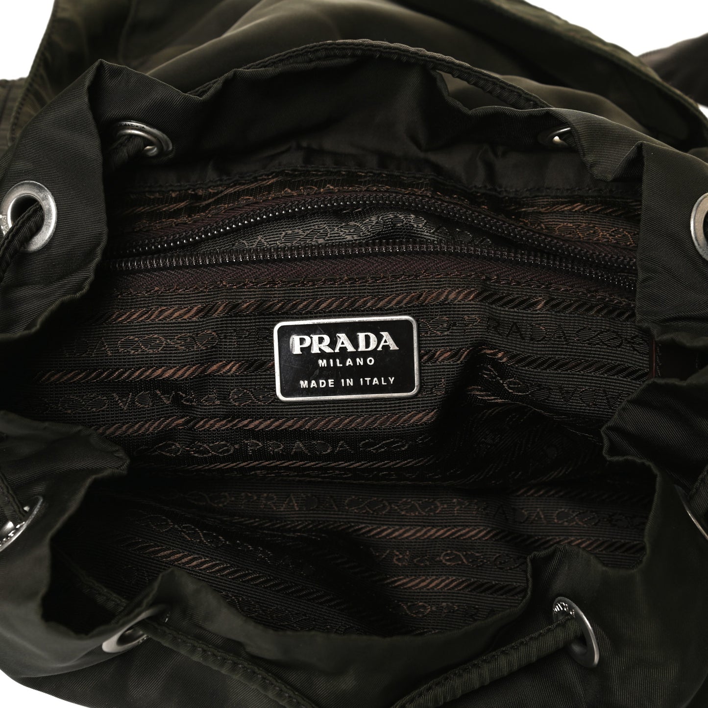 Nylon Vela Large Backpack Green