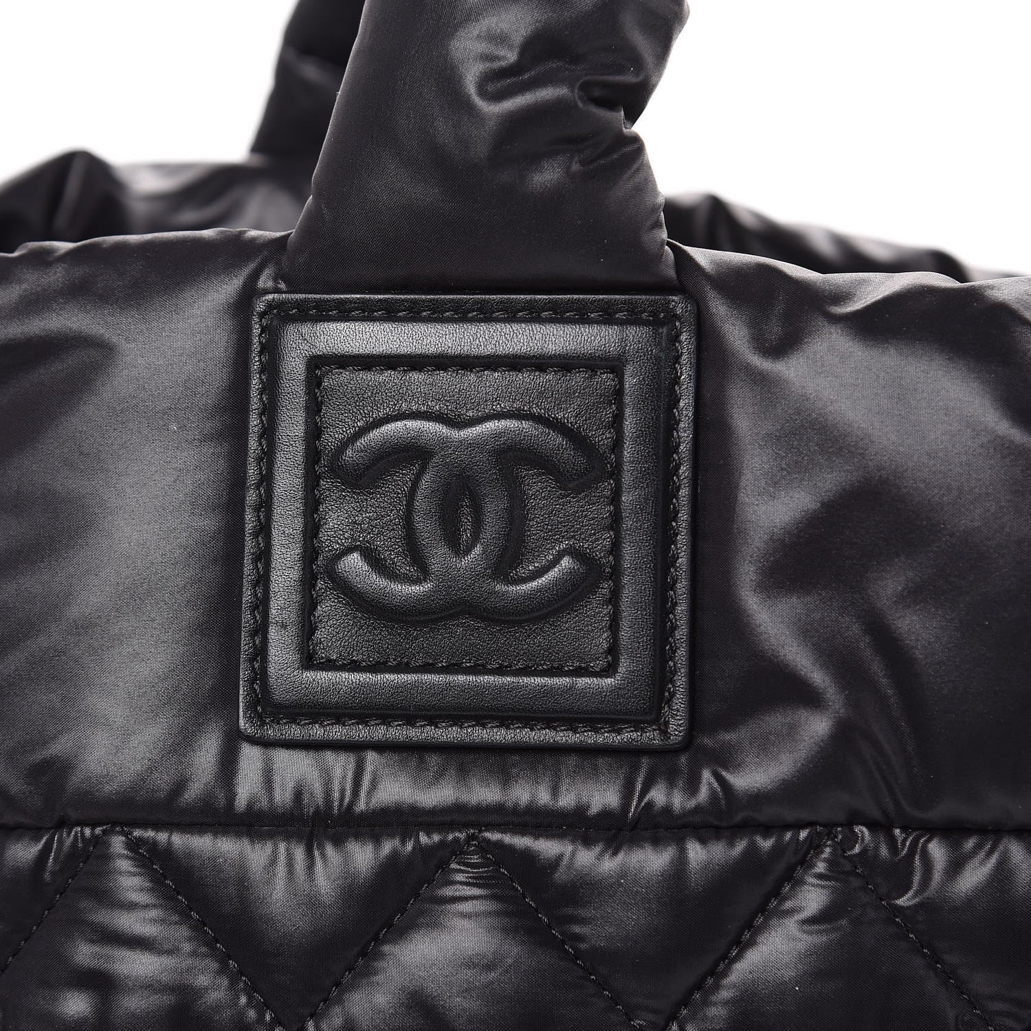 Chanel Nylon Quilted Small Coco Cocoon Reversible Tote Black 11 of 13