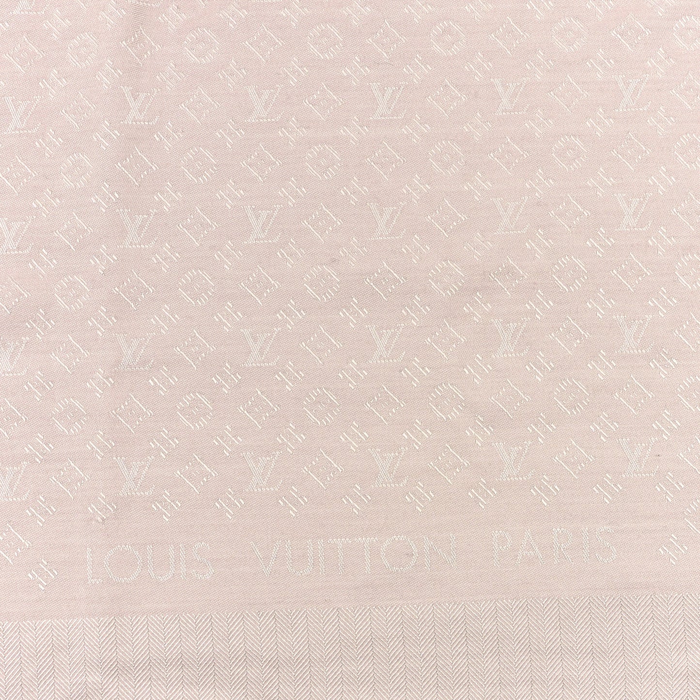 Wool Silk Monogram Evermore Shawl Creme