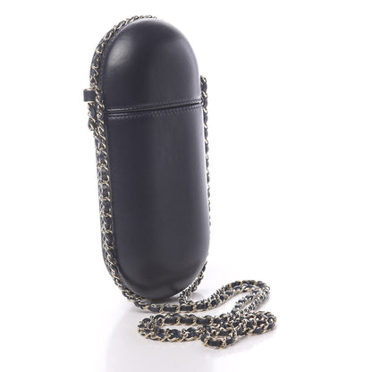 Chanel Lambskin Chain Around Phone Holder Black 3 of 10