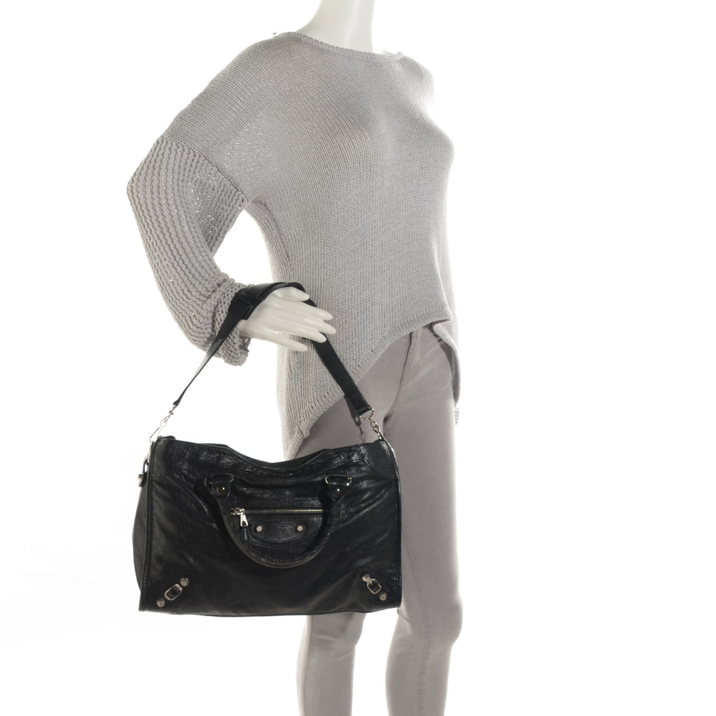 Agneau Giant 12 Silver Hardware City Black