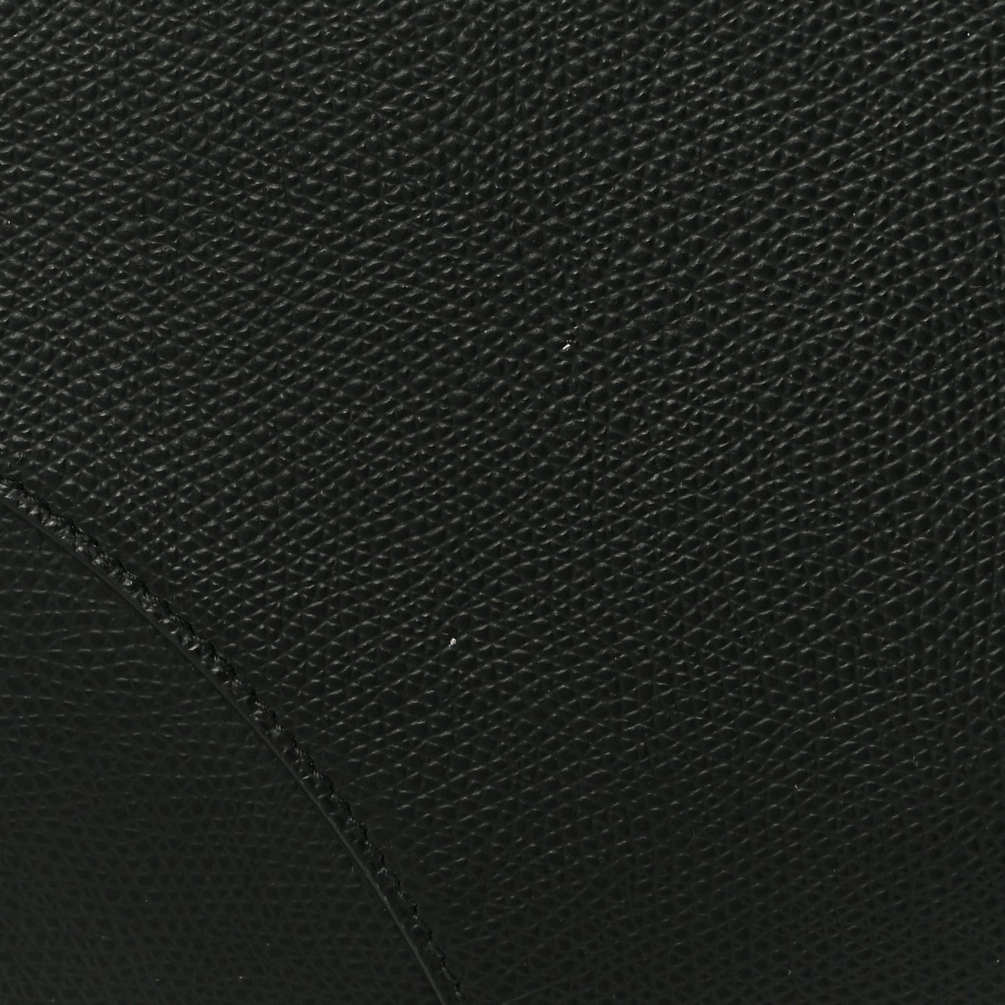 Grained Calfskin Saddle Bag Black