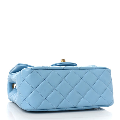 Chanel Lambskin Quilted Mini Pearl Crush Flap Light Blue 4 of 10