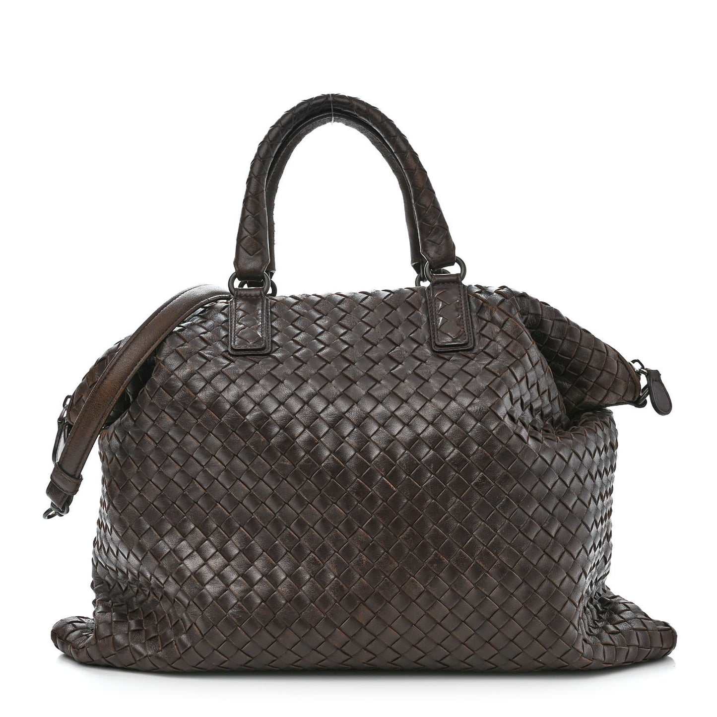 Nappa Intrecciato Maxi Convertible Tote Ebano