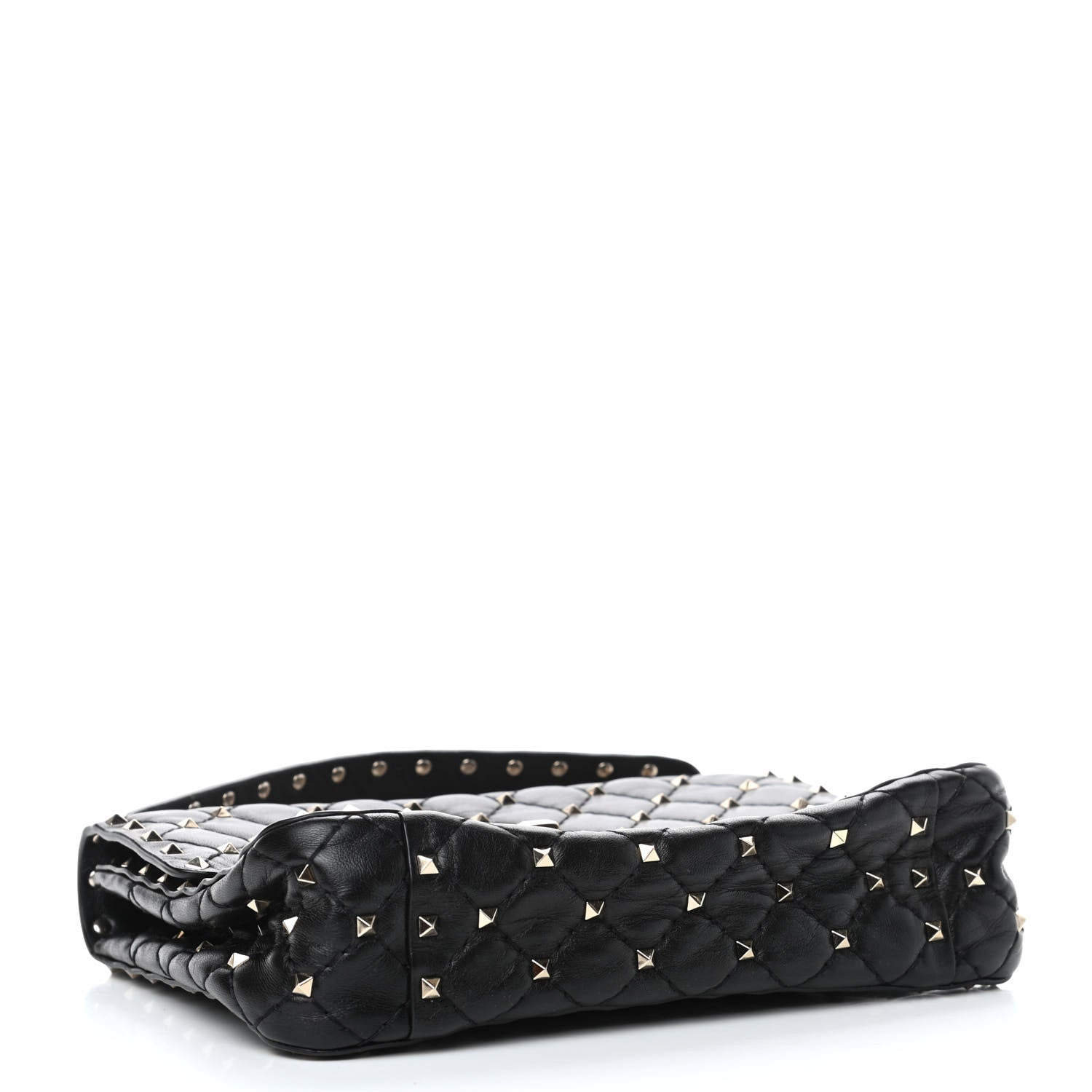 Valentino Garavani Lambskin Medium Rockstud Spike Shoulder Bag Black 3 of 4